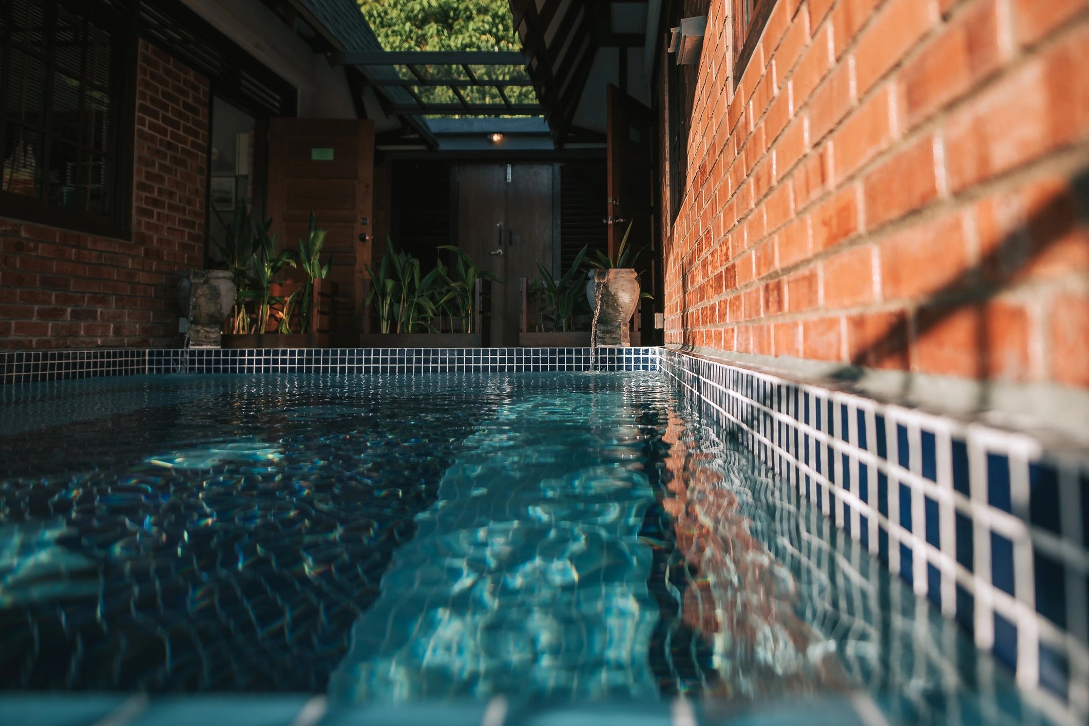 Modern villa swimming pool for a luxury vacation stay