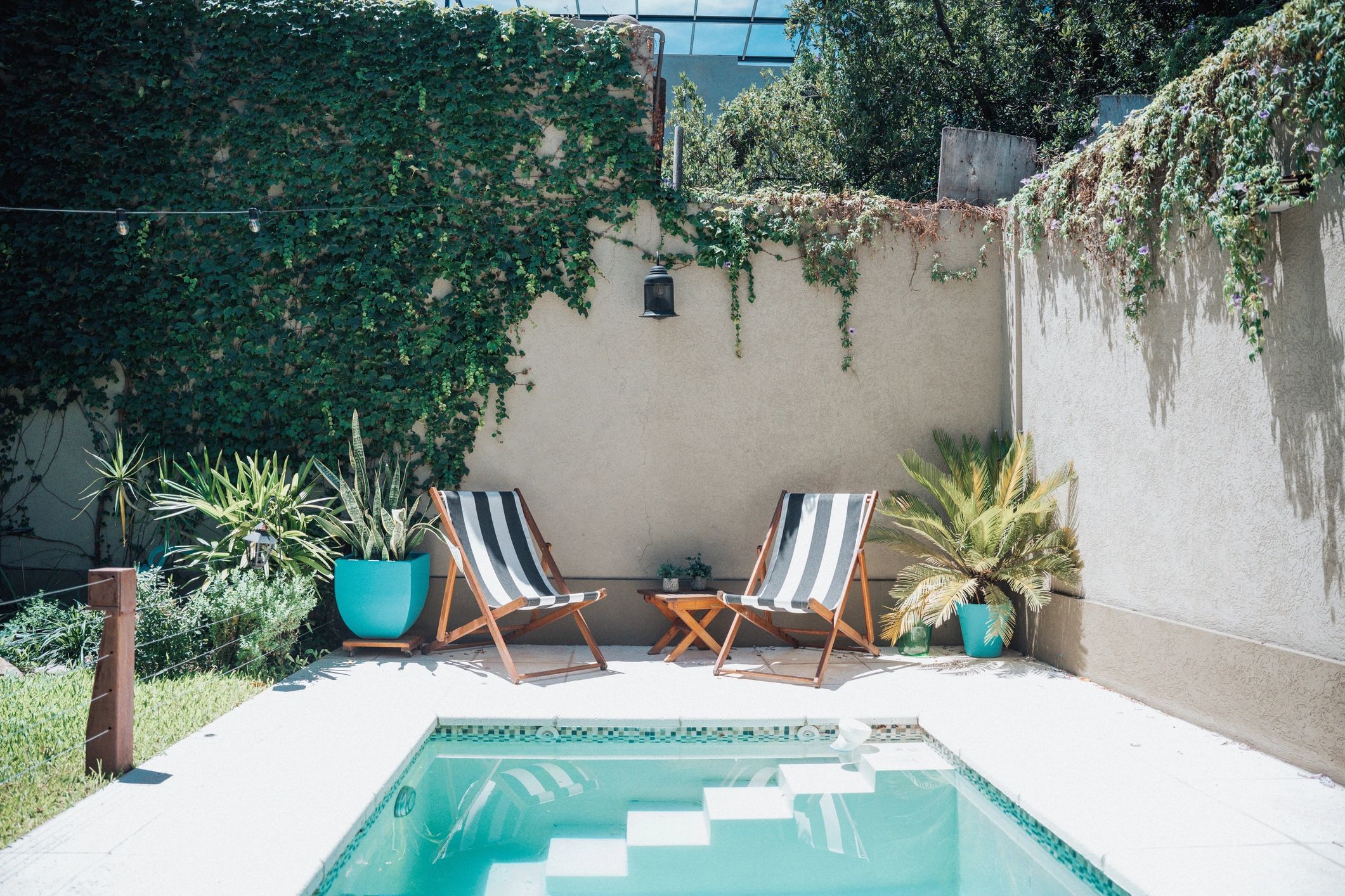 Poolside villa seating for a relaxing getaway